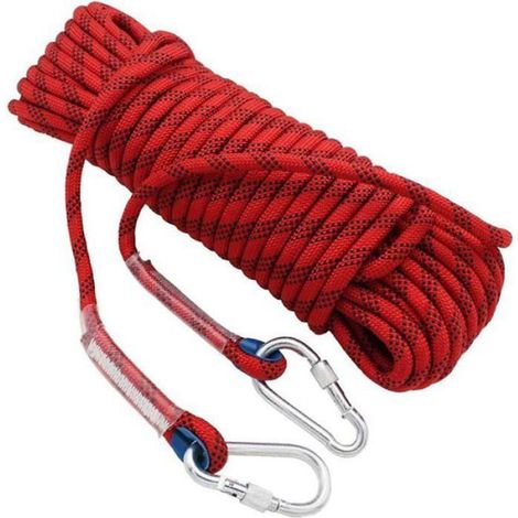 Corde D'escalade - 12 Mm - Résistance 1200 Kg - Pour Camping Escalade Pêche Chasse - Longueur 10 M (1/4)