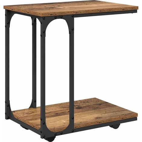 Beistelltisch mit Regal Altholz 50 x 35 x 55.5 cm Holzwerkstoff vidaXL (1/5)