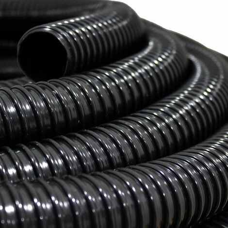 Teichschlauch Spiralschlauch Durch. 38 mm (1 1/2 Zoll) 20 Meter schwarz PVC lichtundurchlässig