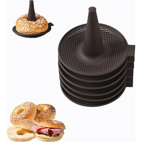 JSSEVN-Juego de 6 moldes de silicona para donuts, bagels, muffins y pasteles, ideales para bagels, pan, pasteles y donuts.