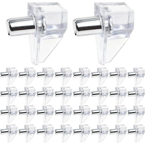 100 Goupilles d'Étagère de 5mm en Métal pour Étagères et Placards, Goupilles de Support Résistantes pour Bibliothèque, Meuble de Cuisine et Clips d'Étagère (1/5)
