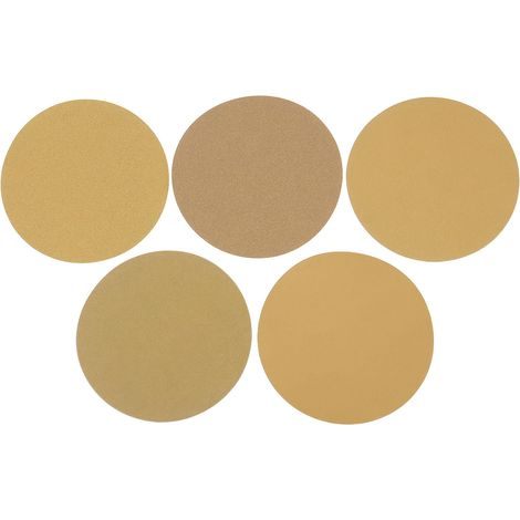 50 Pièces Papier de Verre Abrasif Or 6 Pouces Aluminium Oxyde 80 100 150 180 320 Grains Pour Automobile Marine (1/5)
