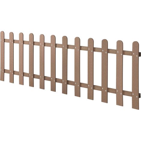 Vendita recinzione decorativa privacy in legno composito (wpc) marrone 200 x 60 cm 030001486