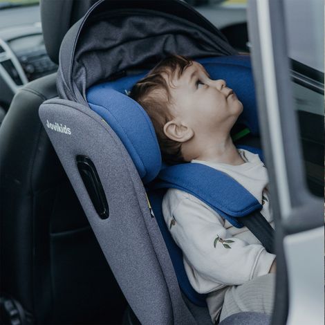Siège auto enfant pivotant à 360° Jovikids avec ISOFIX, i-Size 40-150 cm (de la naissance à 12 ans), siège auto dos à la route avec fonction inclinable et capote amovible, homologué ECE R129 (rose) (1/5)