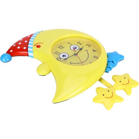 Horloge Murale Enfant Silencieuse - Décor Chambre et Bureau pour Enfants - Modèle Cartoon