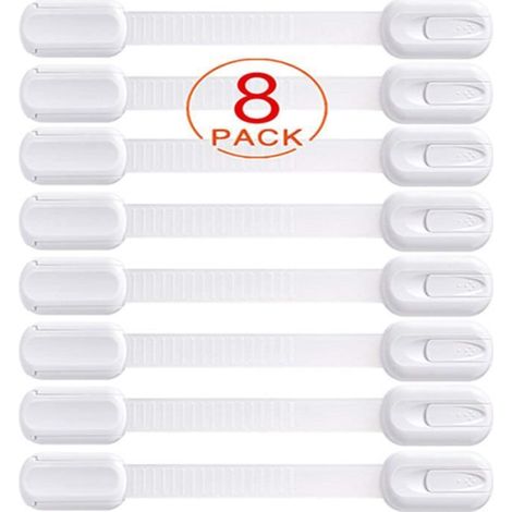 Verrouillage de sécurité pour portes et tiroirs - Lot de 8 (1/4)