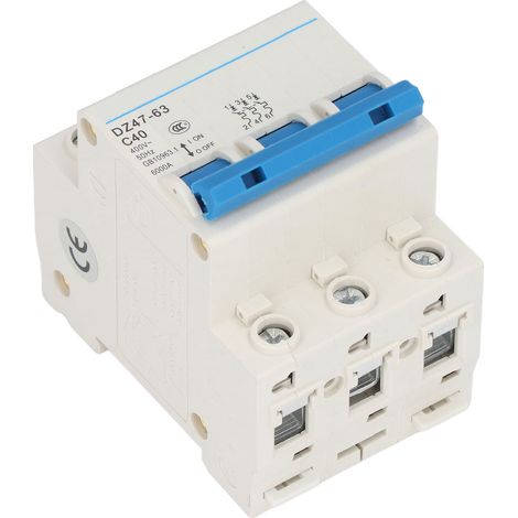Modularer 3P 40A DZ47-63 C400 Leistungsschalter, 400V Niederspannungs-Automatikschalter, DIN-Schiene, Überlast- und Kurzschlussschutz. (1/5)