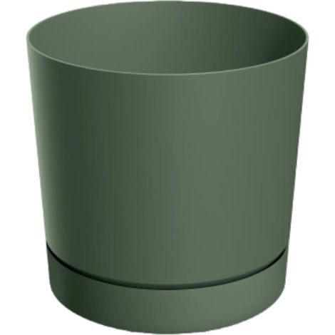 Maceta de pino verde con platillo de 11 cm Tubo