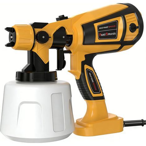Pistolets à peinture avec buse de 0.8/1,8/2.5mm, pulvérisateur universel Haute pression, pistolet de pulvérisation électrique portable et performant, grande capacité de 900 ml (1/5)