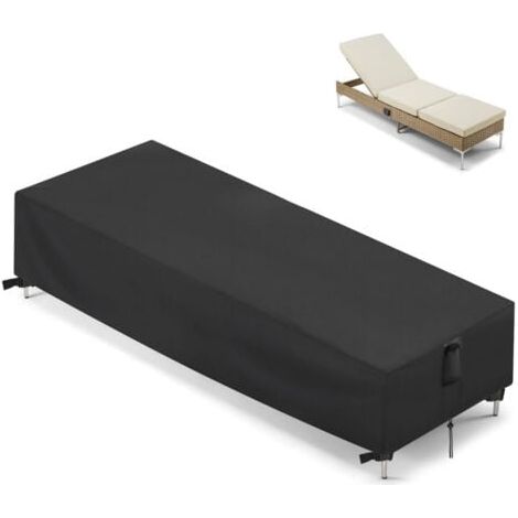 Housse pour Transat Jardin Housse de Chaise Longue de Jardin Housse de Protection Transat Bain de Soleil Extérieur Anti UV Housse de protection pour Chaise Longue( 210 x 75 x 30 cm) (1/5)