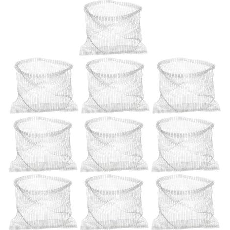 Panier de Plantation en Acier Inoxydable 10 Pièces, Protection Racines Maille Respirante, Installation Facile, Usage Balcon et Jardin, Couleur Argenté, Entretien Simple, Lot de Dix (1/5)