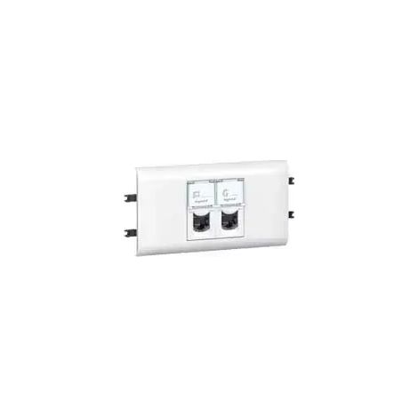 Legrand 078673 Prise Legrand Mosaic avec plaque+support pour DLP cv 65 - 2xRJ45 Cat.5e FTP - blanc