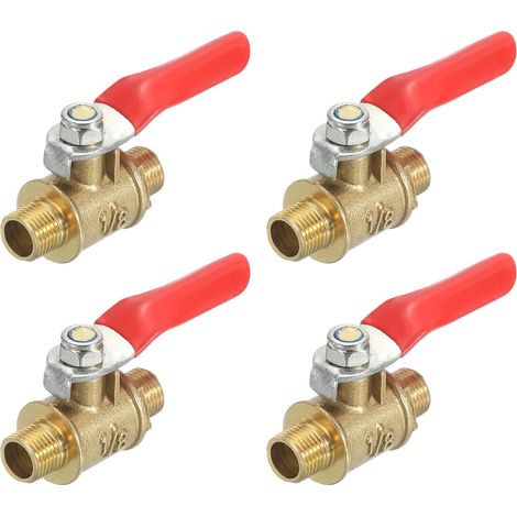 4Pcs Robinet à Bille Mini en Laiton Interrupteur d'Arrêt (1/5)