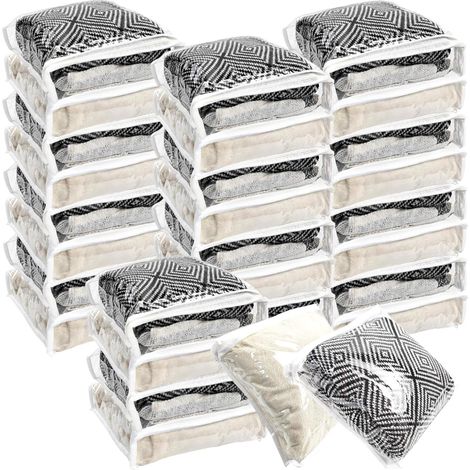 30 transparente Aufbewahrungsbeutel aus Vinyl mit Reißverschluss – Organizer für Decken und Pullover, 26,7 x 26,7 x 6,4 cm (1/5)