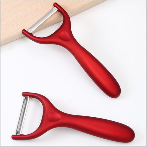 Econome Ceramique - Lame Ultra Tranchante - Poignee Ergonomique Antidérapante - Pour Légumes Fruits Citrus Chocolat Fromage - Lot de 2