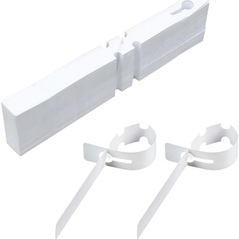 200 feuilles d'étiquettes blanches en plastique pour jardin, étiquettes pour plantes, étiquettes à suspendre, étiquettes pour jardin extérieur (1/5)