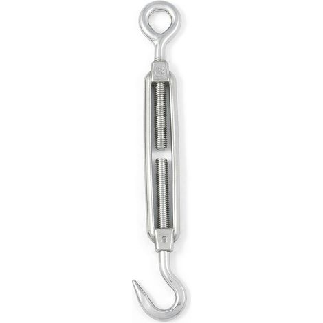 Tenditore occhio - gancio M5 mm. in acciaio zincato - 2 pz.