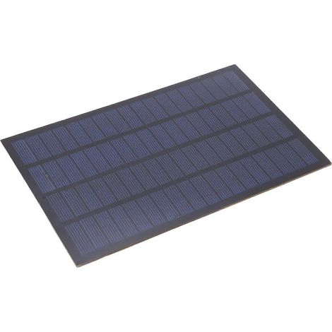 Panneau solaire portable 2,5 W 18 V en polysilicium, module de charge solaire pour appareils électriques basse consommation, 194 x 120 mm (1/4)