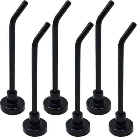 6 Pièces Crochet Aimantés, Grands Crochets Magnétiques, Néodyme Aimant Puissant, 7mm Cintres de Croisière Magnétiques Puissants, pour Frigo Cuisines Bureau - (1/5)
