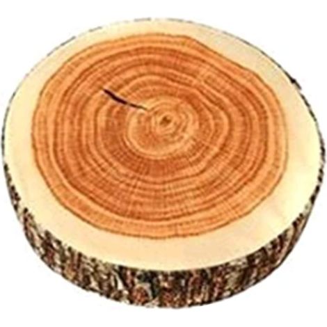 Coussin Forme Tronc D Arbre - Bois Naturel Design - Pour Canapé Fauteuil Intérieur - 1 Pièce