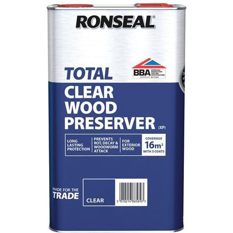 Ronseal Trade Total Wood Preserver Clear 5 litre