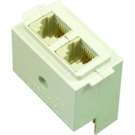Presa telefono doppia Venus RJ12 6 contatti - 7109 - MARLANVIL - 6 pz
