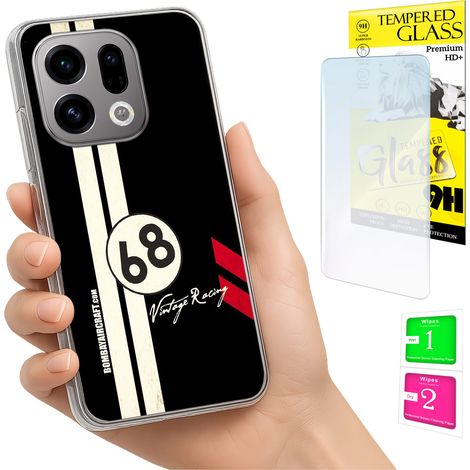 Funda para Oppo Find X9 con cubierta trasera y cristal 9H (1/5)