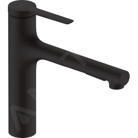 Hansgrohe – Mitigeur de cuisine monocommande ComfortZone 160 – Douchette extractible 0,5m – 2 jets – Débit 4,6 l/min – Bec pivotant 150° (1/5)