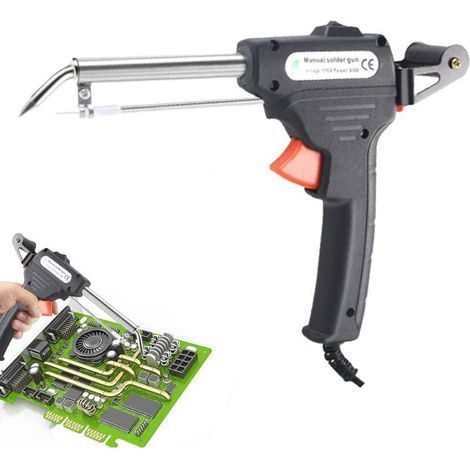 Machine à souder manuelle - Kit d'outils de soudage à chaleur externe durable et sûr 60 W - Fer à souder à chauffage rapide, outil de soudage manuel à alimentation en étain pour le soudage de circuits (1/5)