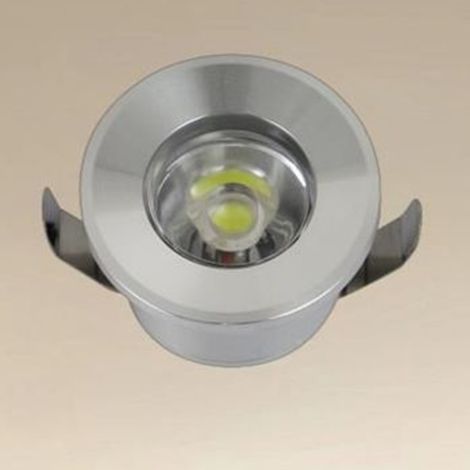 TRADE SHOP - Faretto 1w Led Incasso A Soffitto Ip20 Argento Mini Spot Segnapassi Luce Naturale 00250 -