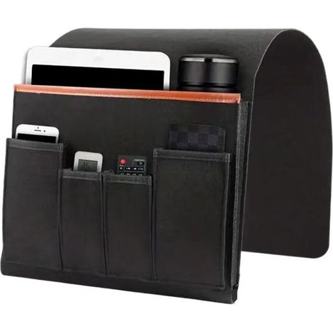 Rangement accoudoirs de canapé et chaise, support télécommande pour fauteuil inclinable, sac rangement accoudoirs Caddys32 x 25 x 5 cm (1/5)