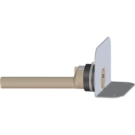 Flachdachablauf mit PVC-Dichtungsflansch und PP-Anschluss DN50