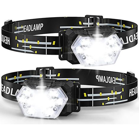 Lampe frontale LED 2000 lumens – 6 modes d'éclairage – Étanche IPX5 – Rechargeable – Pour camping, jogging, pêche (1/5)