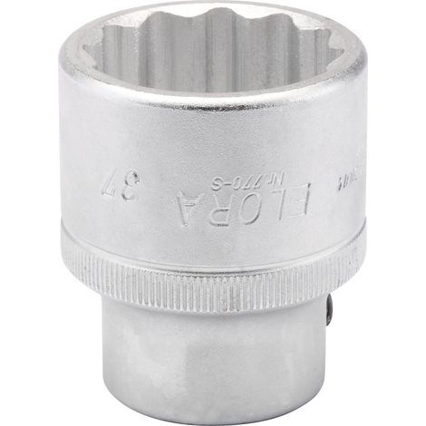 Draper 37mm Bi-Hexagon Socket for 3/4-Inch Drive, Standard Length, Chrome-Plated, Metric 3/4" Square Drive Socket (Model 00806) (1/5)