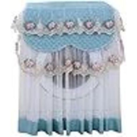 Housse de machine à laver à volants en dentelle Housse de machine à laver à motif floral Housse anti-poussière pour rouleau à turbine automatique (1/5)