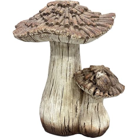 TrendLine Dekofigur Magnesia Pilz 33 cm braun-weiß Dekofigur