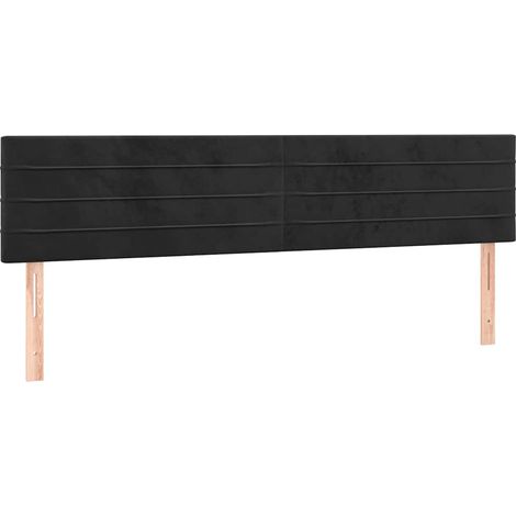 Cabeceros terciopelo negro 160x5x78/88 cm vidaXL (1/5)
