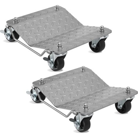Randaco Rangierhilfen Rangierroller Rangierheber für PKW Auto Anhänger belastbar bis 500 kg pro Rangierroller 2 Stück (1/5)