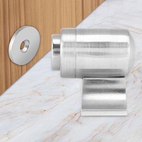 Butée Porte Magnetique, Arrêt de Porte Magnétique en Acier Inoxydable Door Stoppers pour Le Bureau à Domicile(Acier brossé) (1/5)