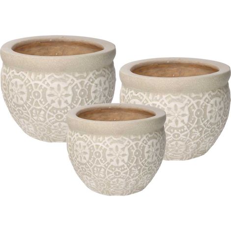 Coprivaso ceramica 1-3 decori bianco cm30h21 (1/2)