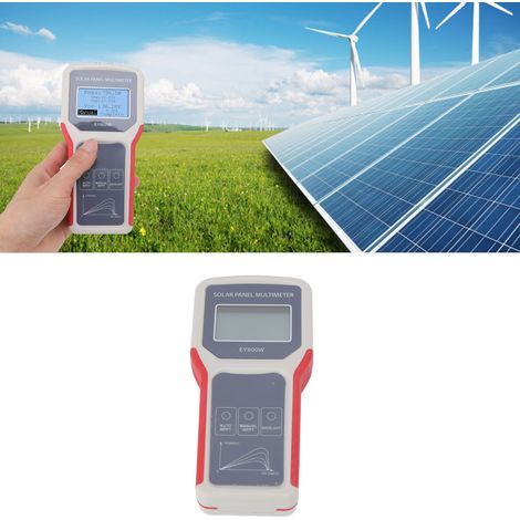 Multimeter für Solarmodule mit LCD-Anzeige, MPPT-Tester für Solarmodule, Wattmeter, Amperemeter, Leerlaufspannungsprüfer, Multimeter für Photovoltaikmodule (1/5)