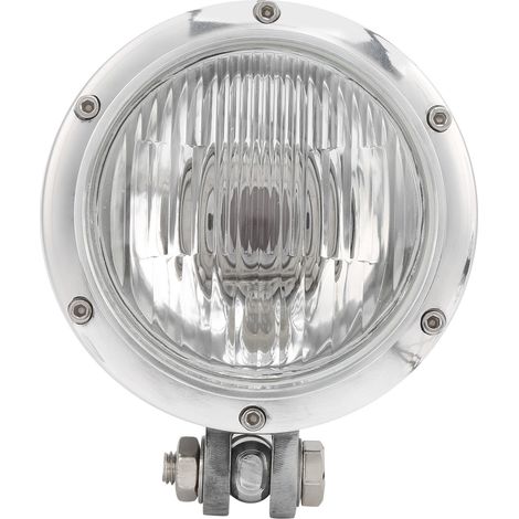Retro-Motorradscheinwerfer, 12 V, runde Frontlampe, gelbes Abblendlicht, Fernlicht, universell einsetzbar, leistungsstarke Beleuchtung (1/5)