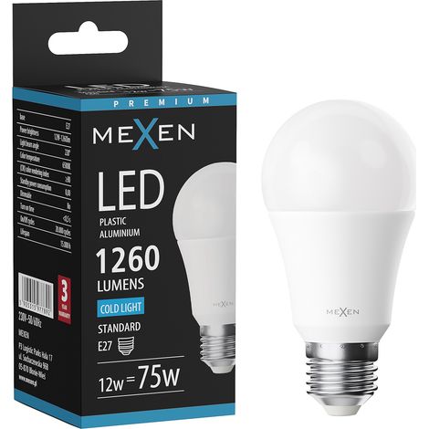 Mexen Nova Bombilla LED E27, A60, 12W, Fr铆a - 6500K, 1260 lm - L100-E27-1265-01 (1/5)