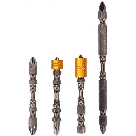 3/4-teiliges Set mit rutschfestem elektrischem Schraubendreher, 65/110 mm, magnetischem Kreuzschlitzschraubendreher-Bit (4-teilig)