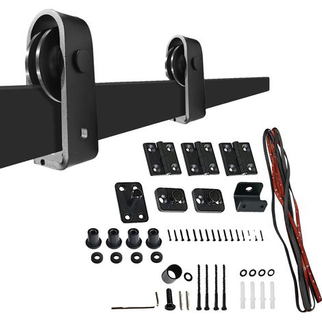 Kit de quincaillerie pour porte de grange coulissante, acier au carbone, fonctionnement fluide, 40 pouces (1/2)