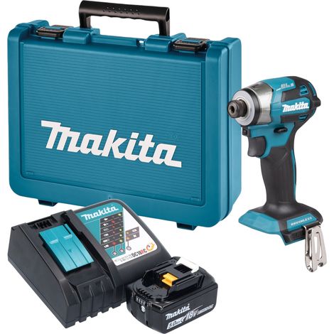 Visseuse à chocs sans fil Makita DTD 173 RT1E 18 V 180 Nm 1/4" sans balais + 1 batterie 5,0 Ah + chargeur + mallette (1/5)