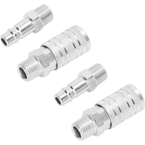 4 Schnellkupplungs-Druckluftschlauchverbinder, 1/2" NPT-Außen-/Innengewinde, 300 PSI, Hochleistungs-Druckluftschlauchverbinder (1/5)