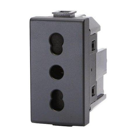 PRESA ABM - NERO VOLT 250 A 10/16 2P+T- 8 pezzi
