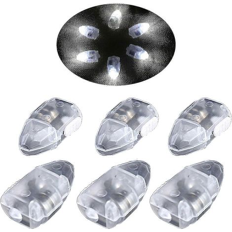 Lot de 50 guirlandes lumineuses LED en forme de ballon avec interrupteur, couleurs changeantes, alimentées par piles, lanternes lumineuses miniatures pour fêtes et décoration intérieure (blanc). (1/4)