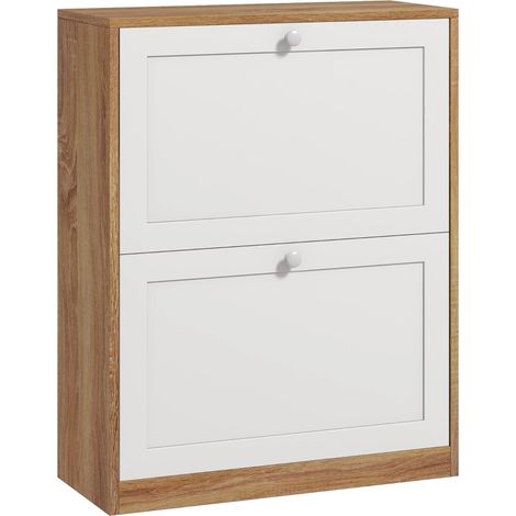 Scarpiera Slim avec 3 Ripiani Regolabili a 2 Livelli pour 12 Paia, en Truciolato e MDF, 60x24.5x75.5 cm (1/5)